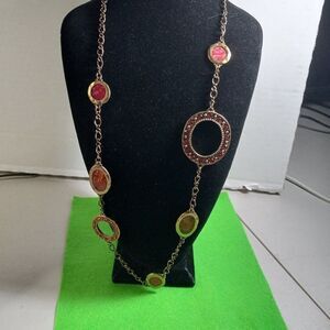 Laura Ashley Gold tone Circles Necklace